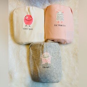 GAP Baby Long Sleeve Monster Onesies Set of 3 - New without Tag